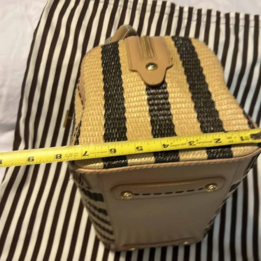 Henri Bendel leather and straw bag - Picture 8 of 11